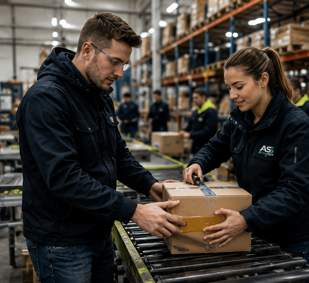AS Synergy magazijnteam inpakken