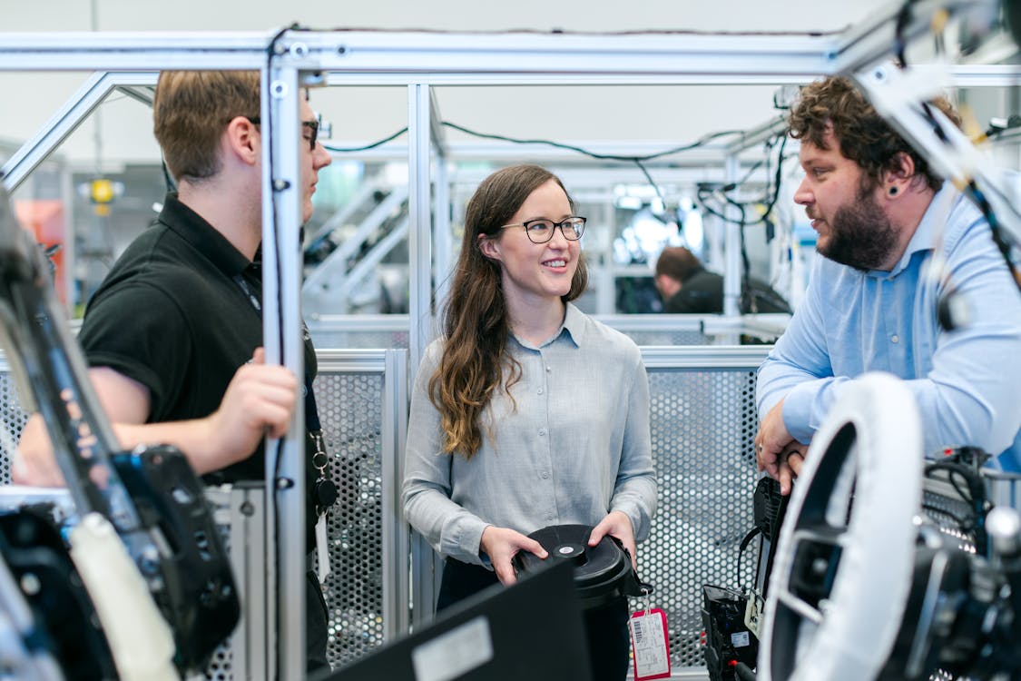 Technici in werkplaats